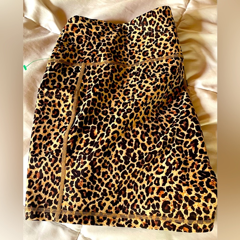 Cute Biker shorts new without tags! 2XL leopard print!